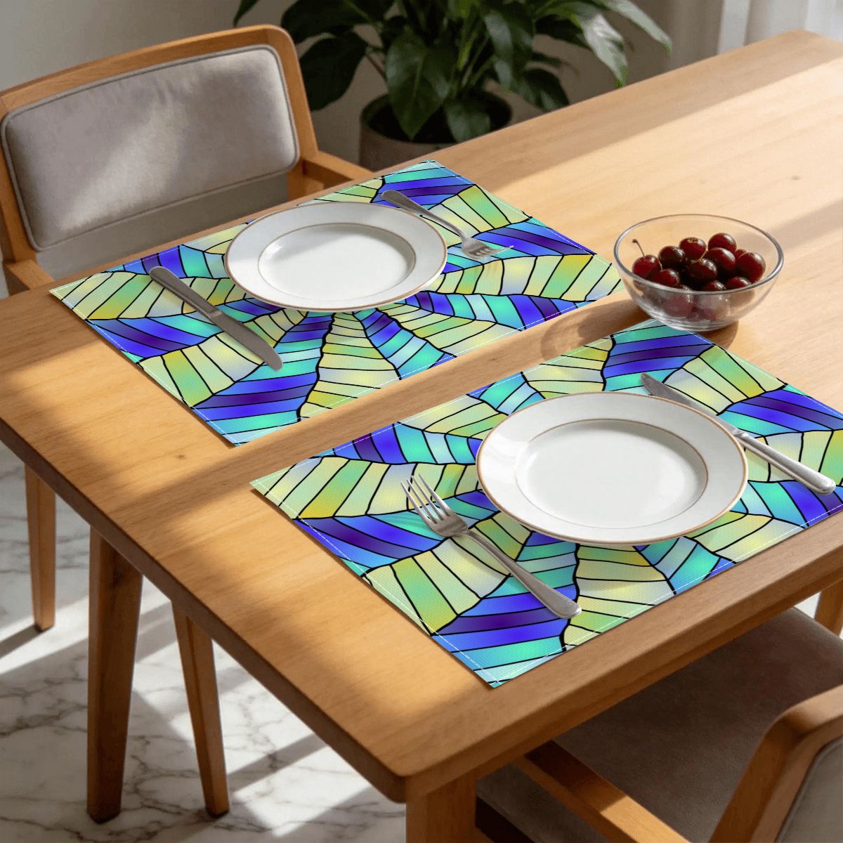 Faux Linen Placemats Set of 6