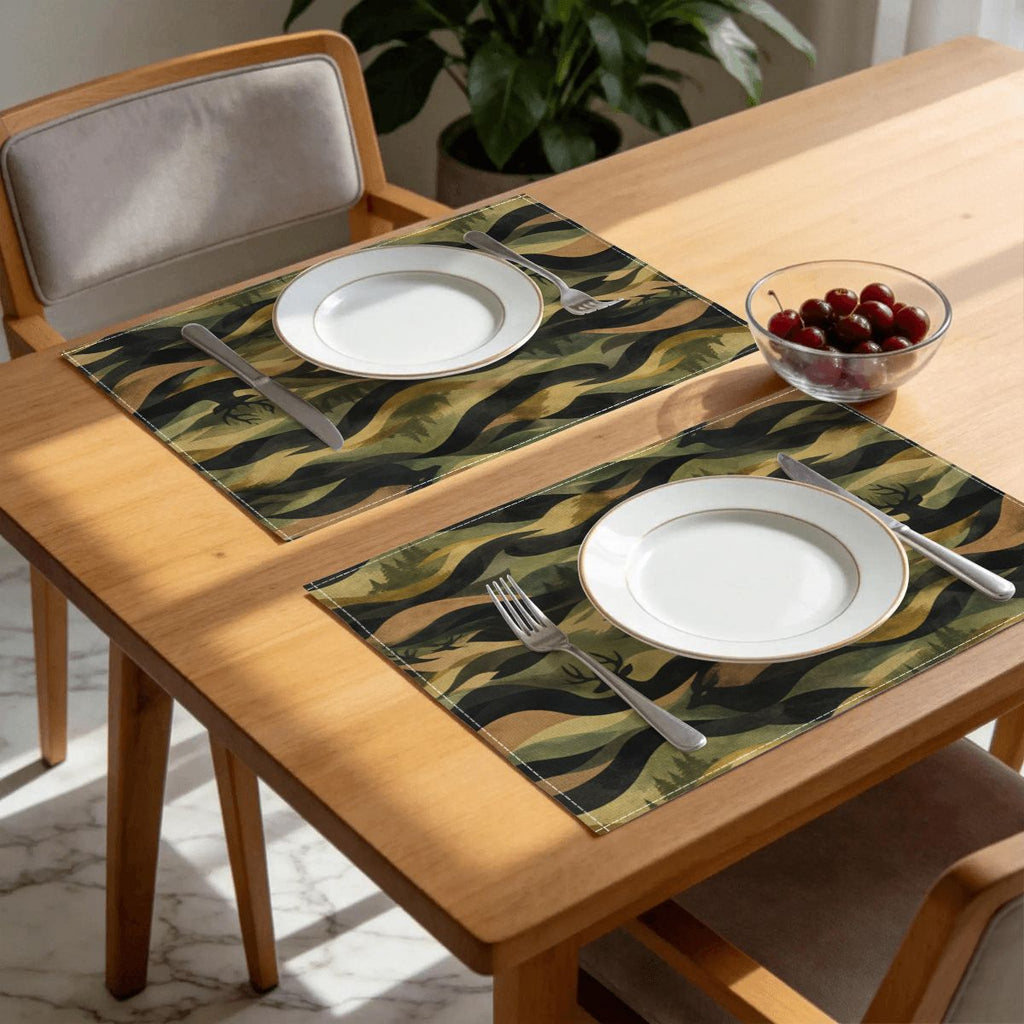 Faux Linen Placemats Set of 6