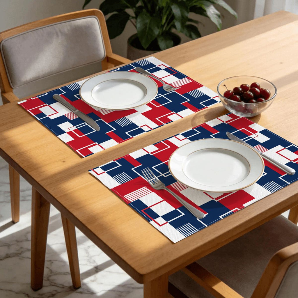 Faux Linen Placemats Set of 6