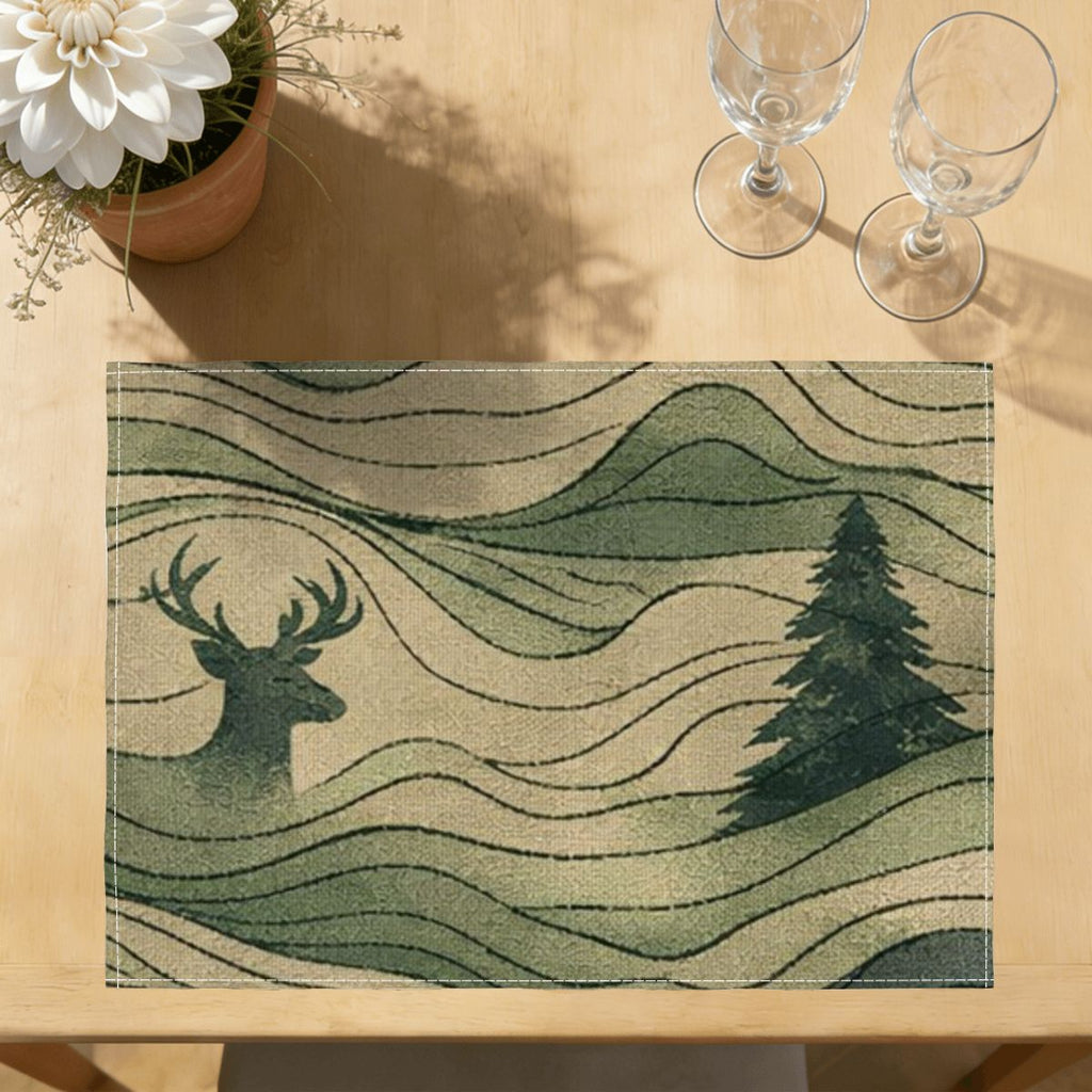Faux Linen Placemats Set of 6