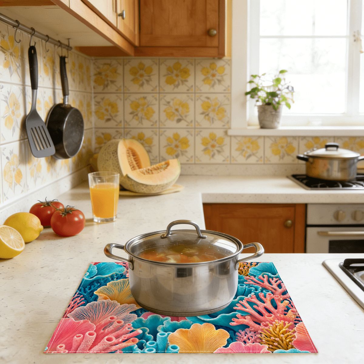 Faux Linen Placemats Set of 6
