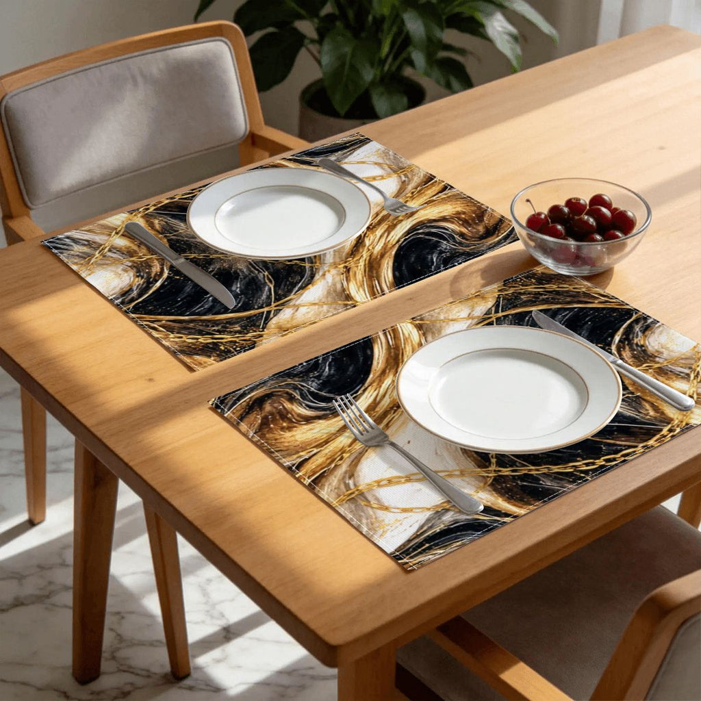 Faux Linen Placemats Set of 6