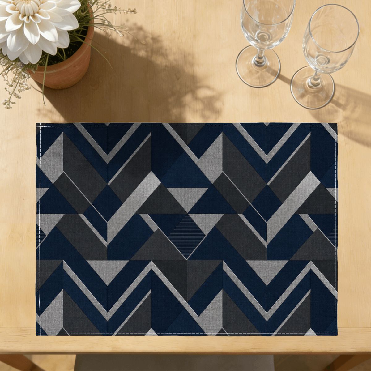Faux Linen Placemats Set of 6