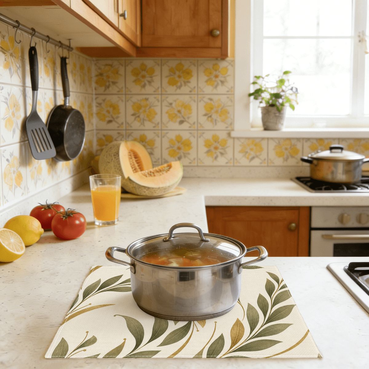 Faux Linen Placemats Set of 6