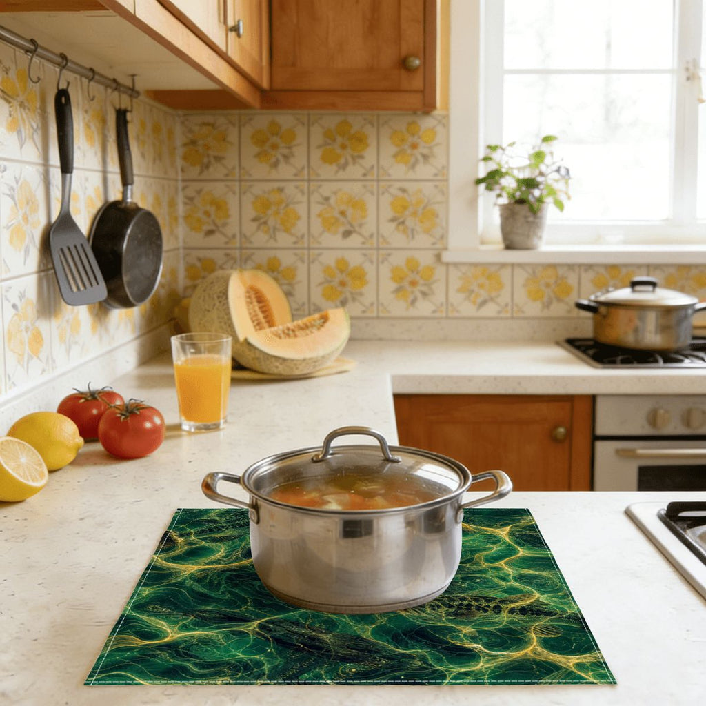 Faux Linen Placemats Set of 6