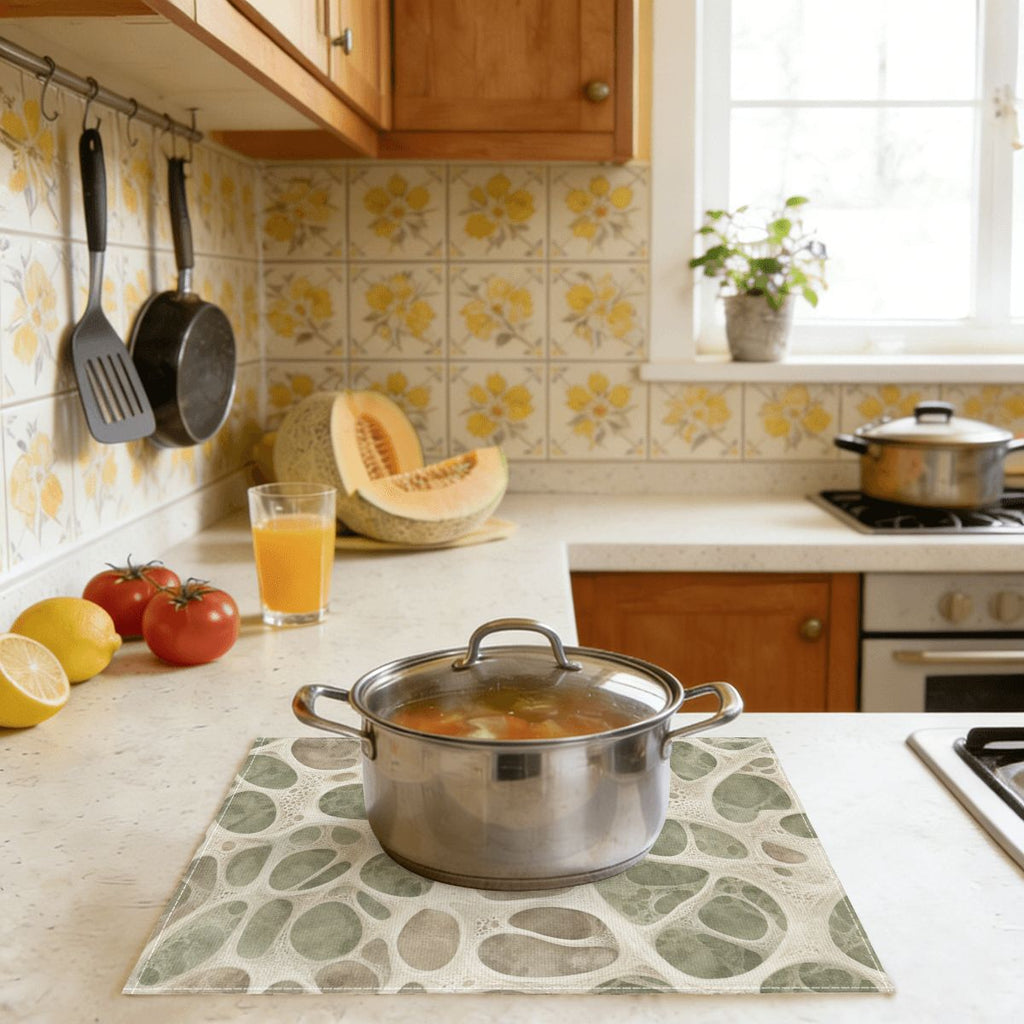 Faux Linen Placemats Set of 6