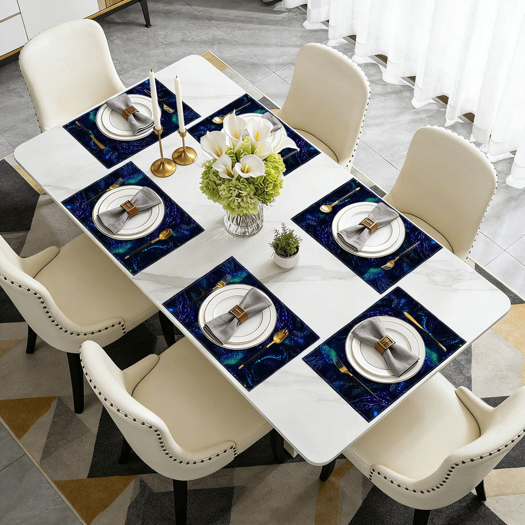 Faux Linen Placemats Set of 6
