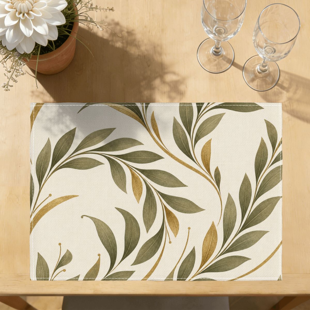 Faux Linen Placemats Set of 6