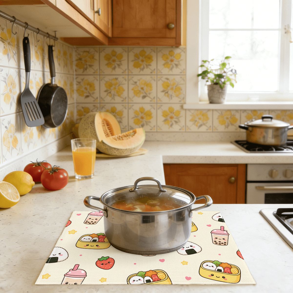 Faux Linen Placemats Set of 6