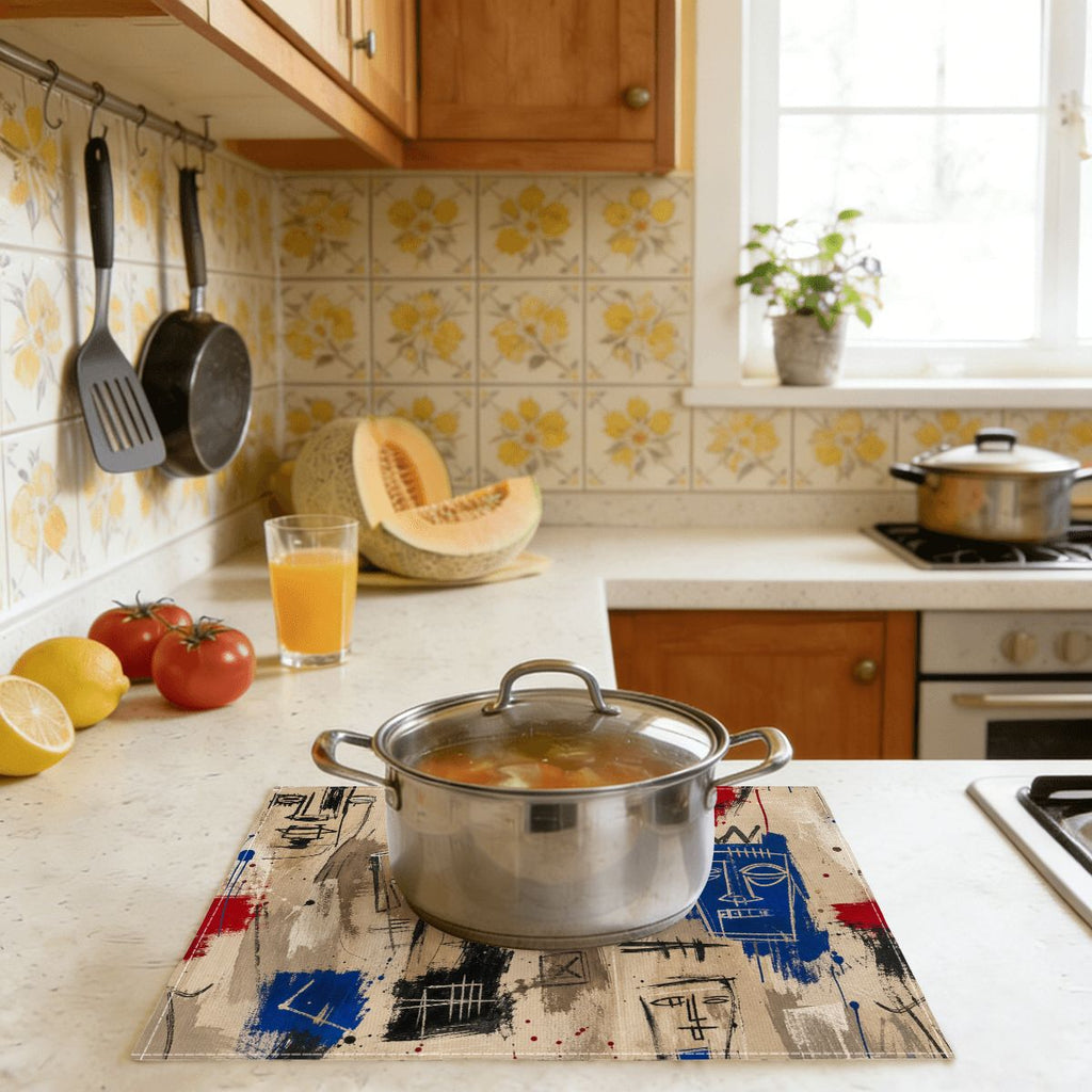 Faux Linen Placemats Set of 6