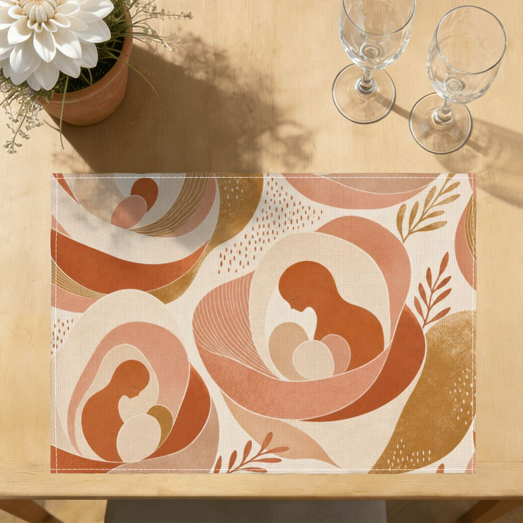 Faux Linen Placemats Set of 6