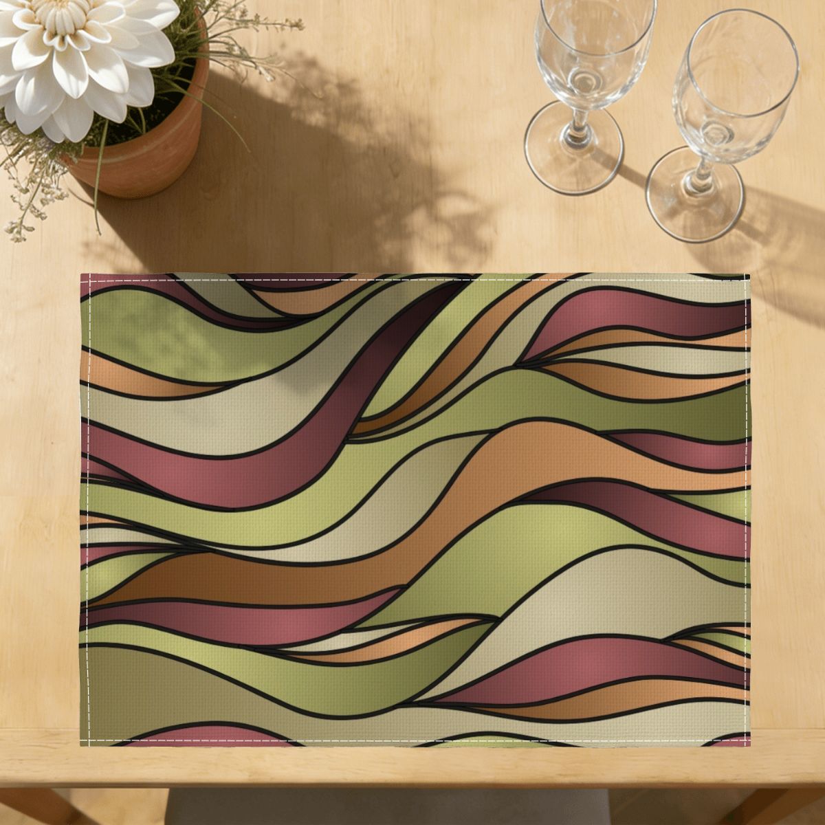 Faux Linen Placemats Set of 6