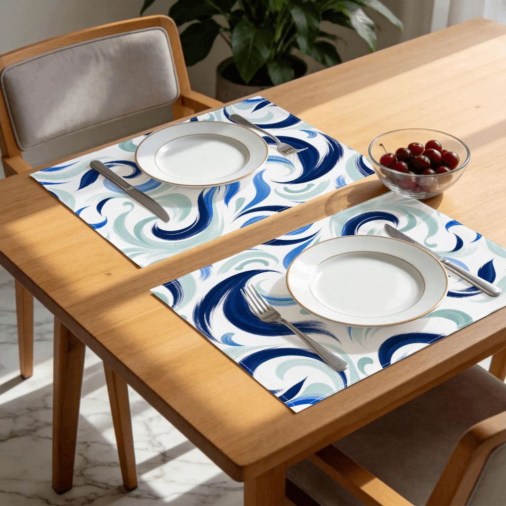 Faux Linen Placemats Set of 6