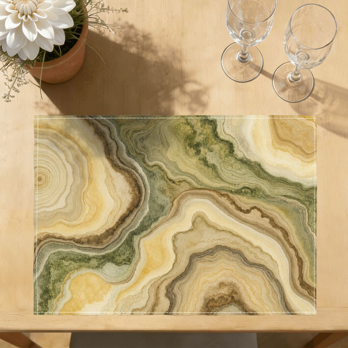 Faux Linen Placemats Set of 6