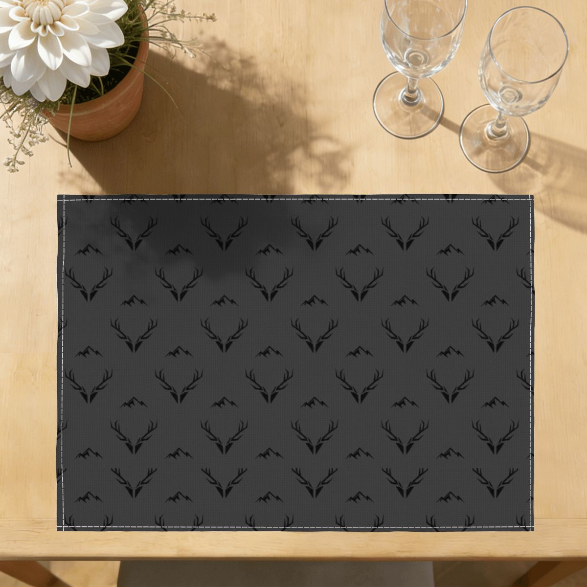 Faux Linen Placemats Set of 6