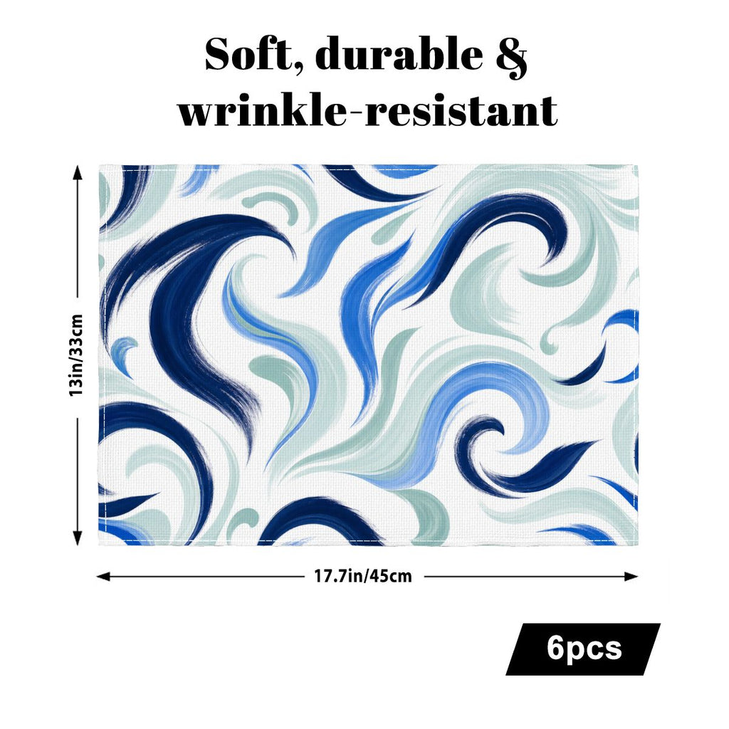 Faux Linen Placemats Set of 6
