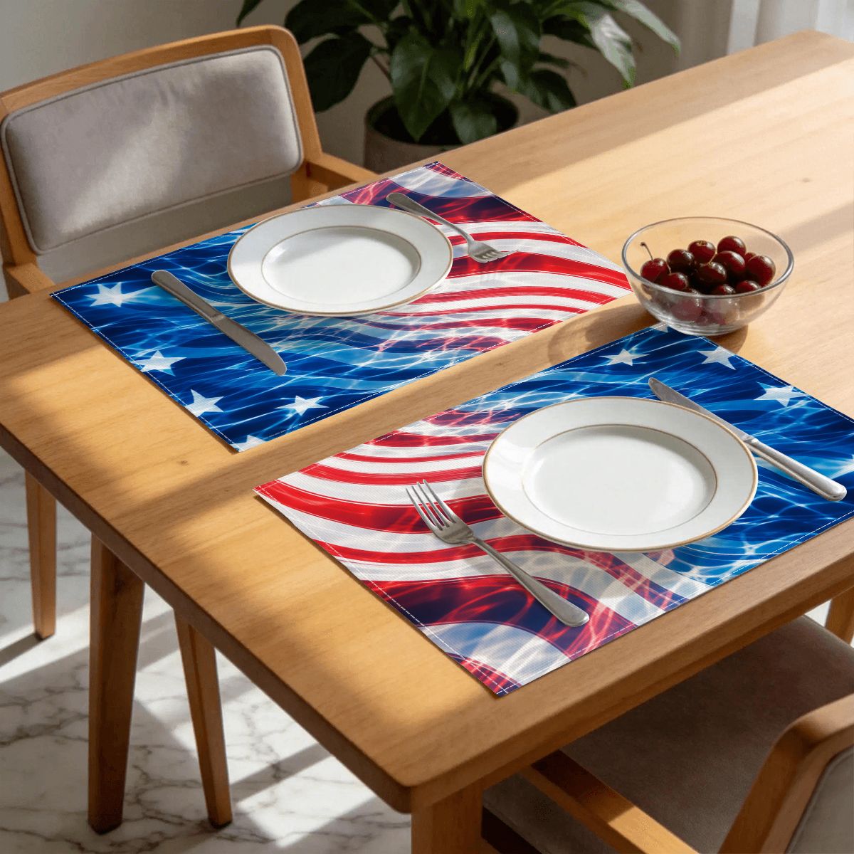 Faux Linen Placemats Set of 6