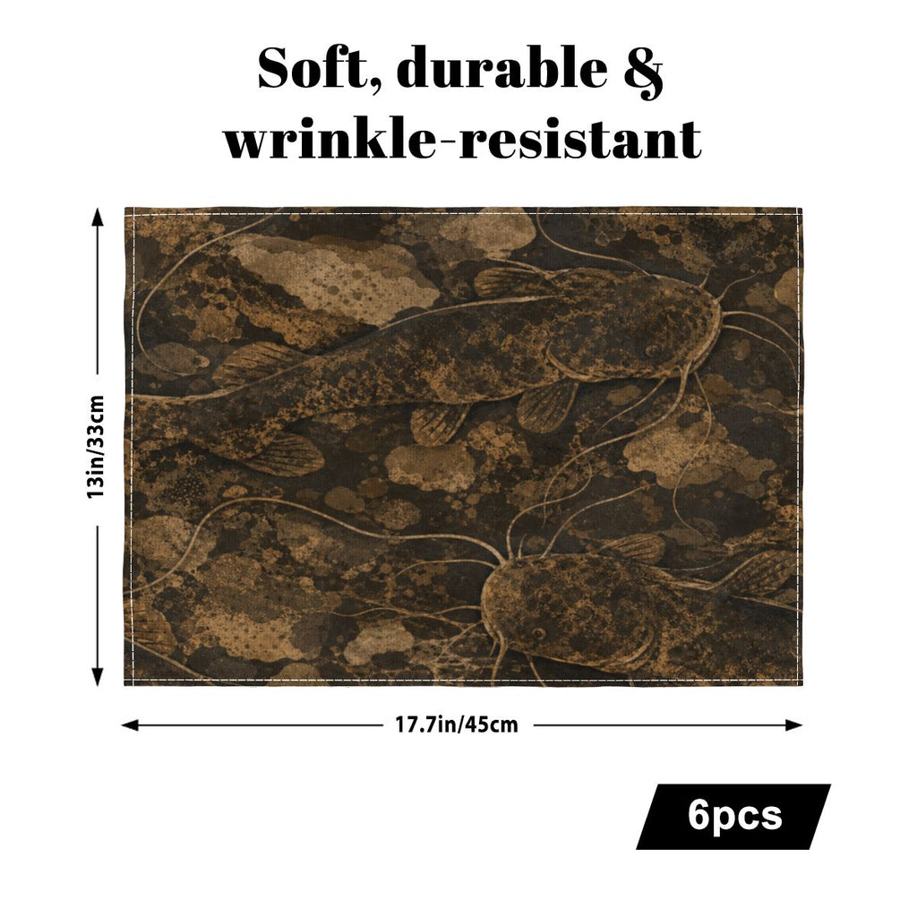 Faux Linen Placemats Set of 6