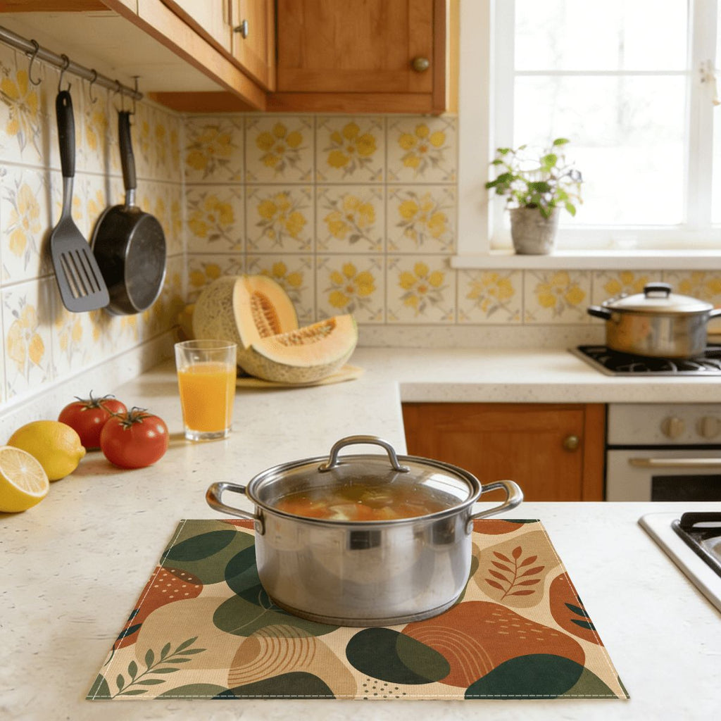 Faux Linen Placemats Set of 6