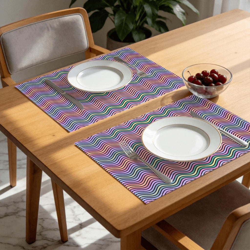 Faux Linen Placemats Set of 6