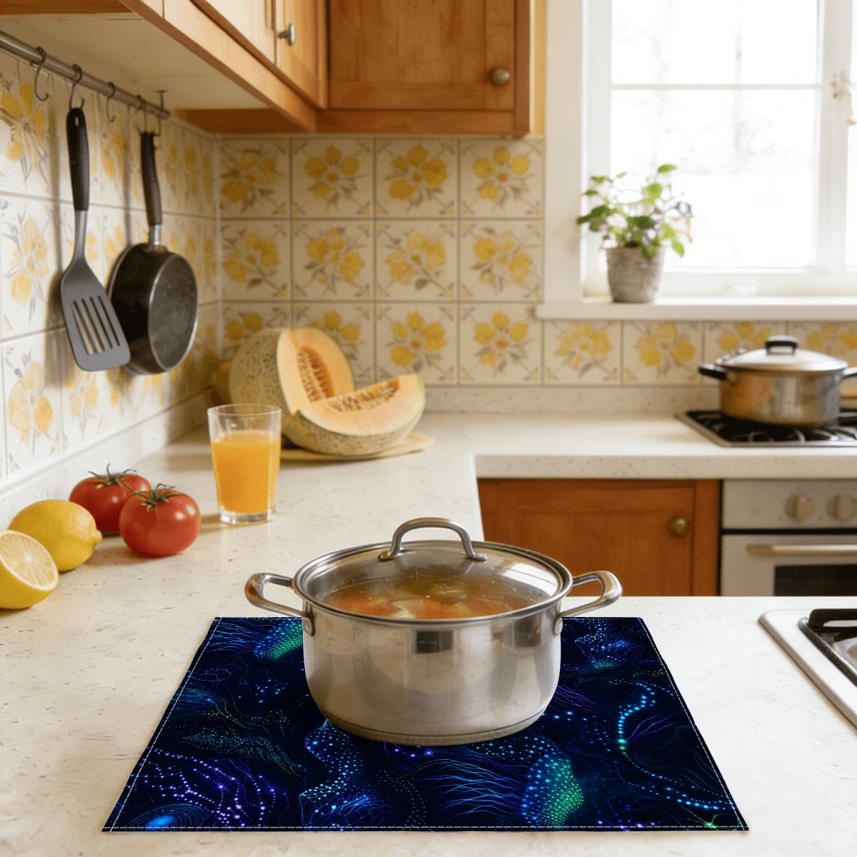 Faux Linen Placemats Set of 6