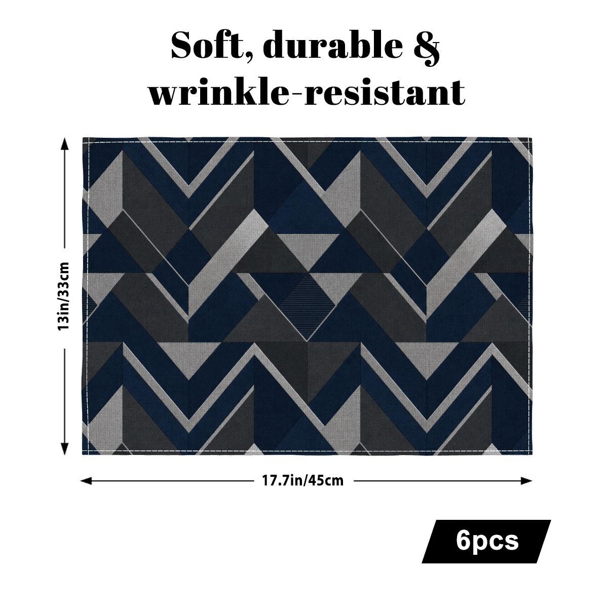 Faux Linen Placemats Set of 6