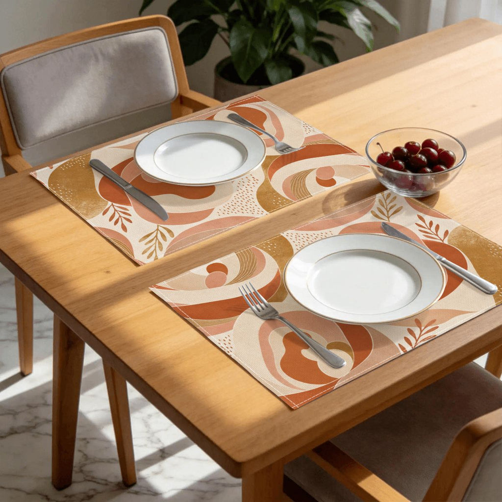 Faux Linen Placemats Set of 6