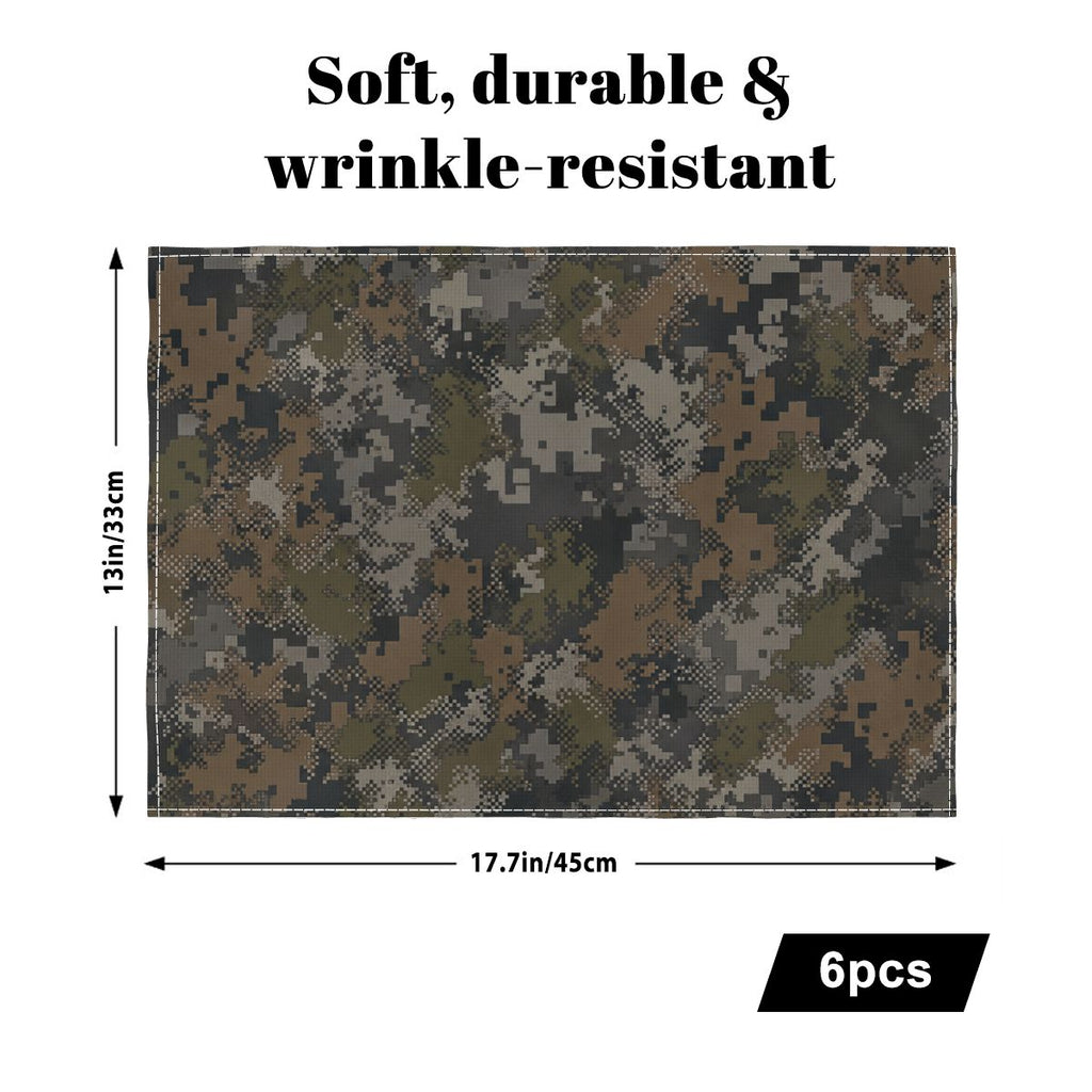 Faux Linen Placemats Set of 6