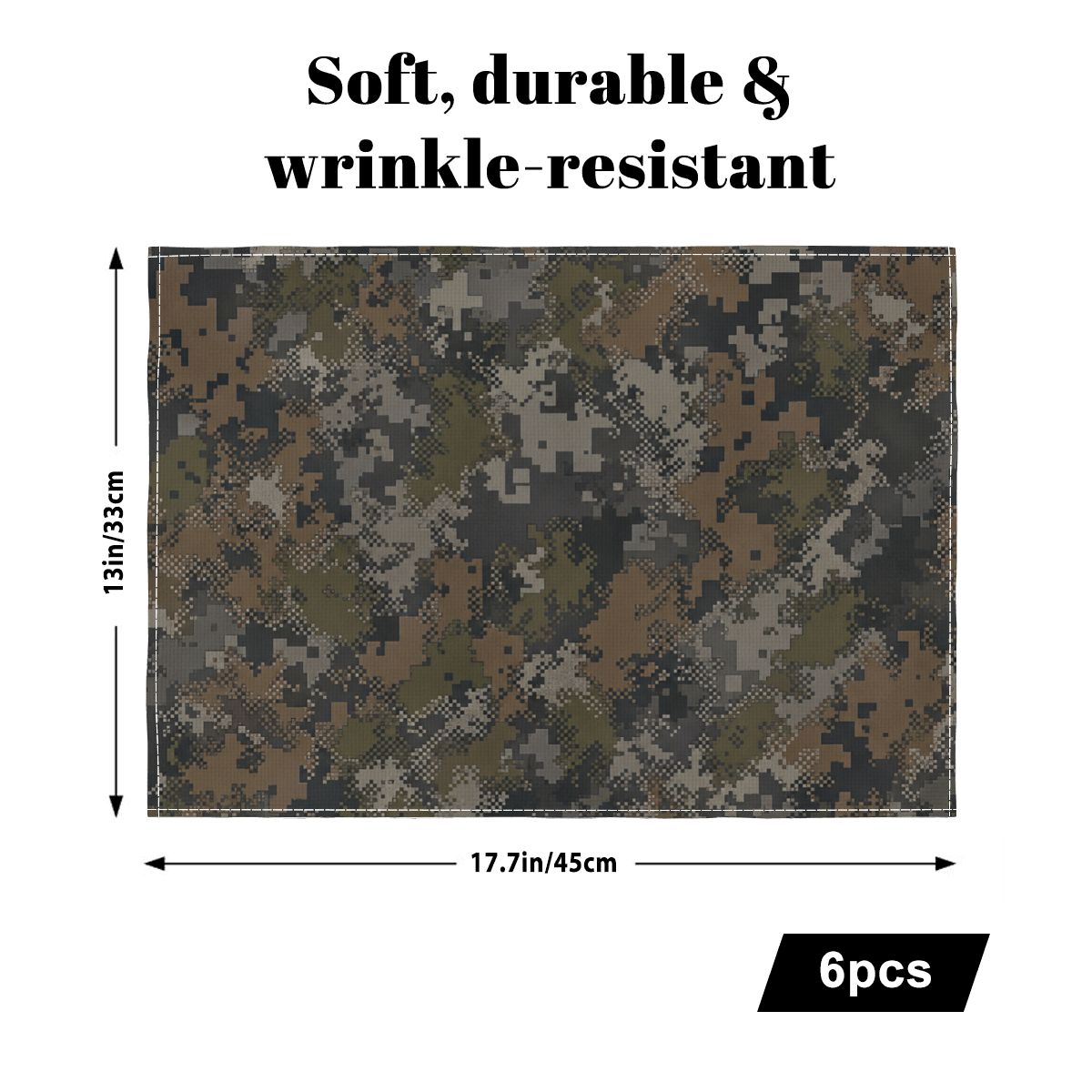 Faux Linen Placemats Set of 6