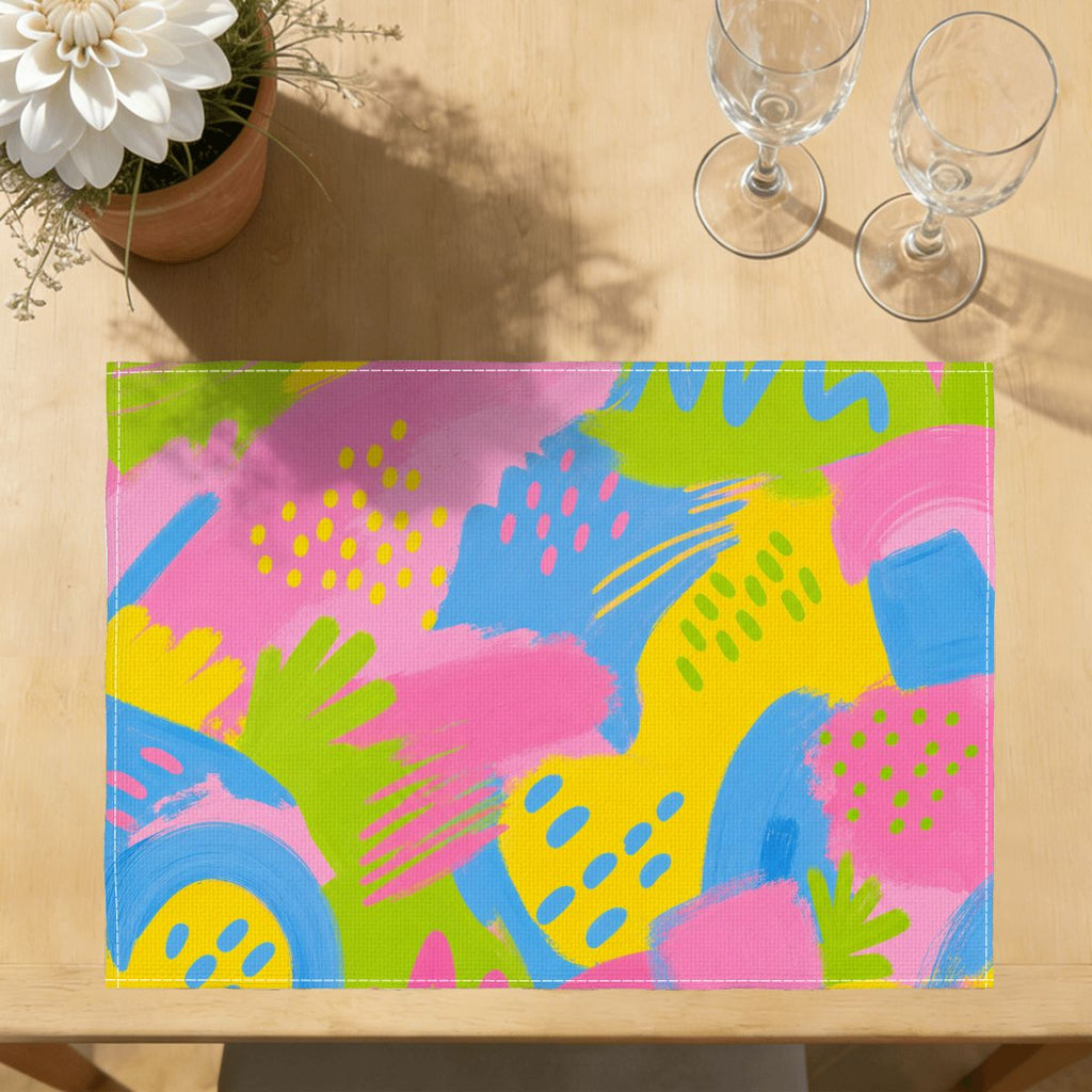 Faux Linen Placemats Set of 6