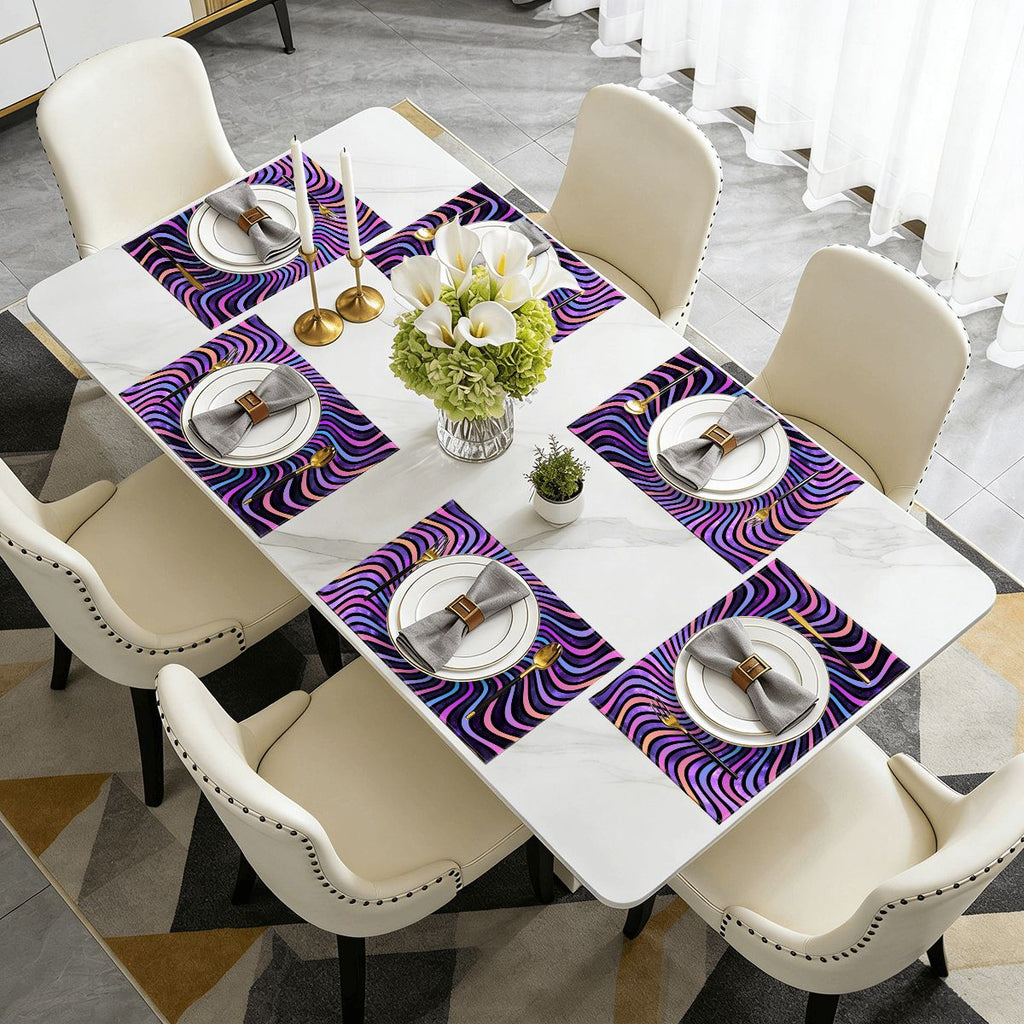 Faux Linen Placemats Set of 6
