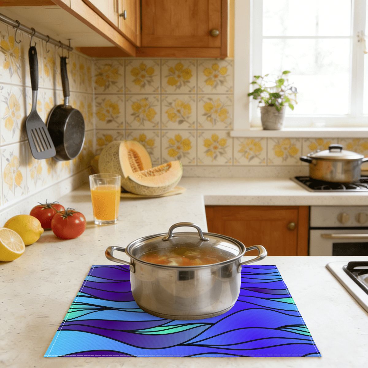 Faux Linen Placemats Set of 6