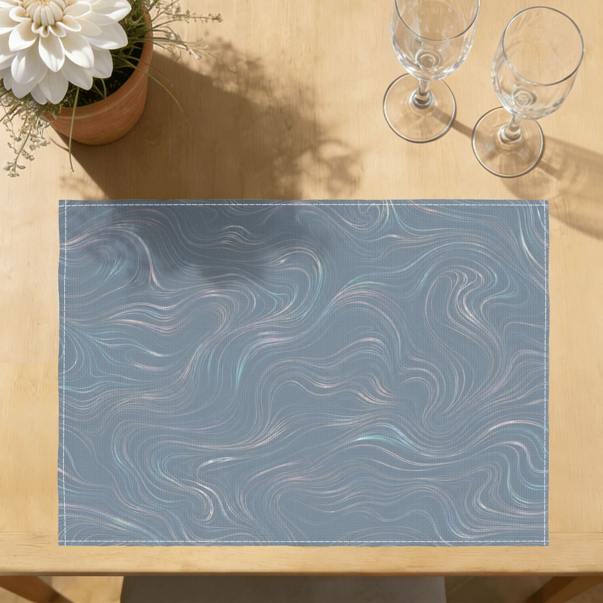 Faux Linen Placemats Set of 6