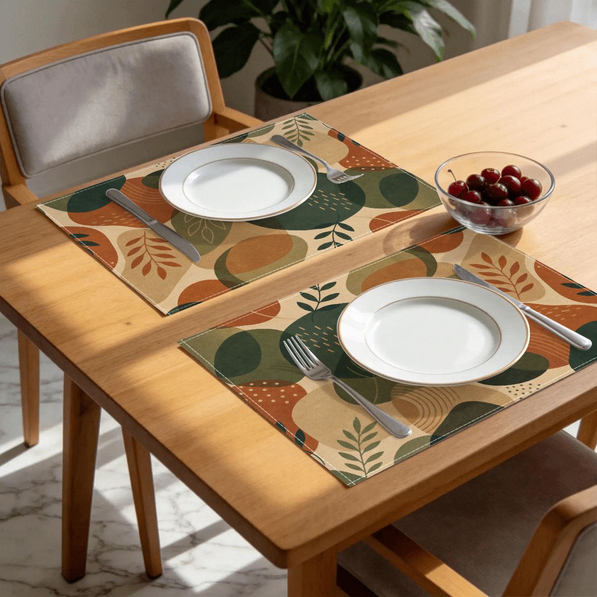 Faux Linen Placemats Set of 6