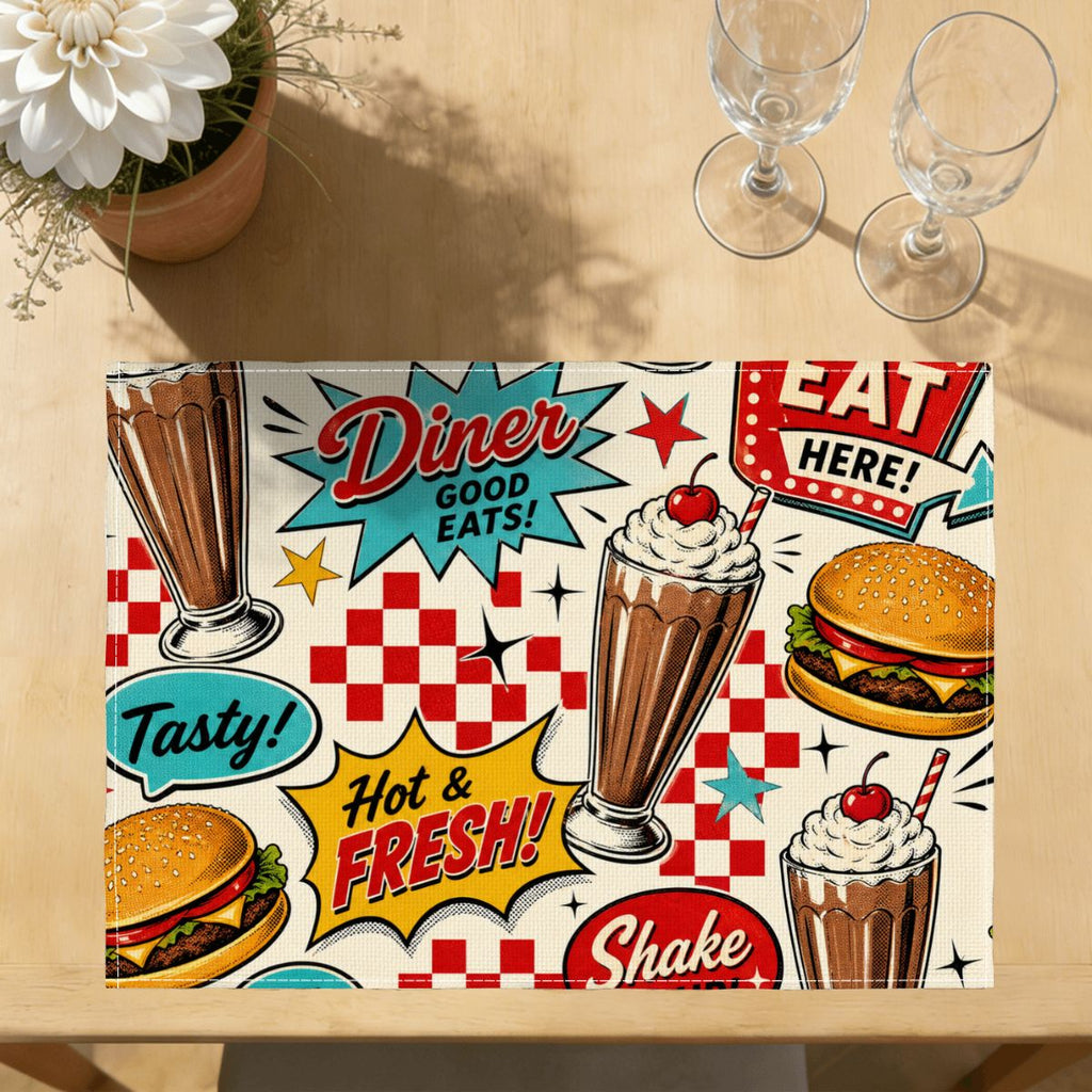 Faux Linen Placemats Set of 6