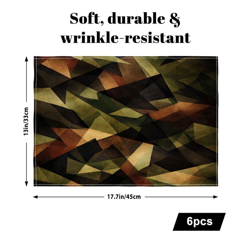 Faux Linen Placemats Set of 6