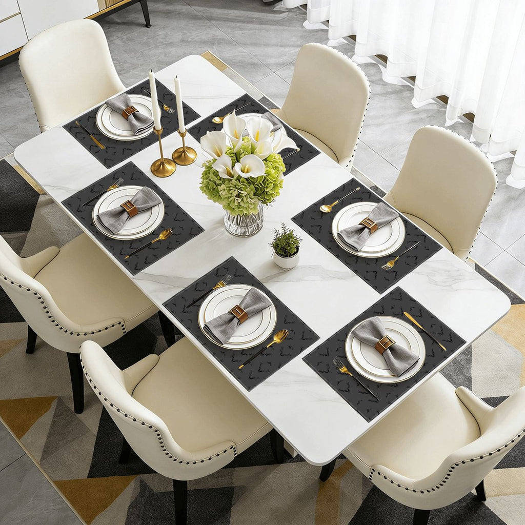 Faux Linen Placemats Set of 6