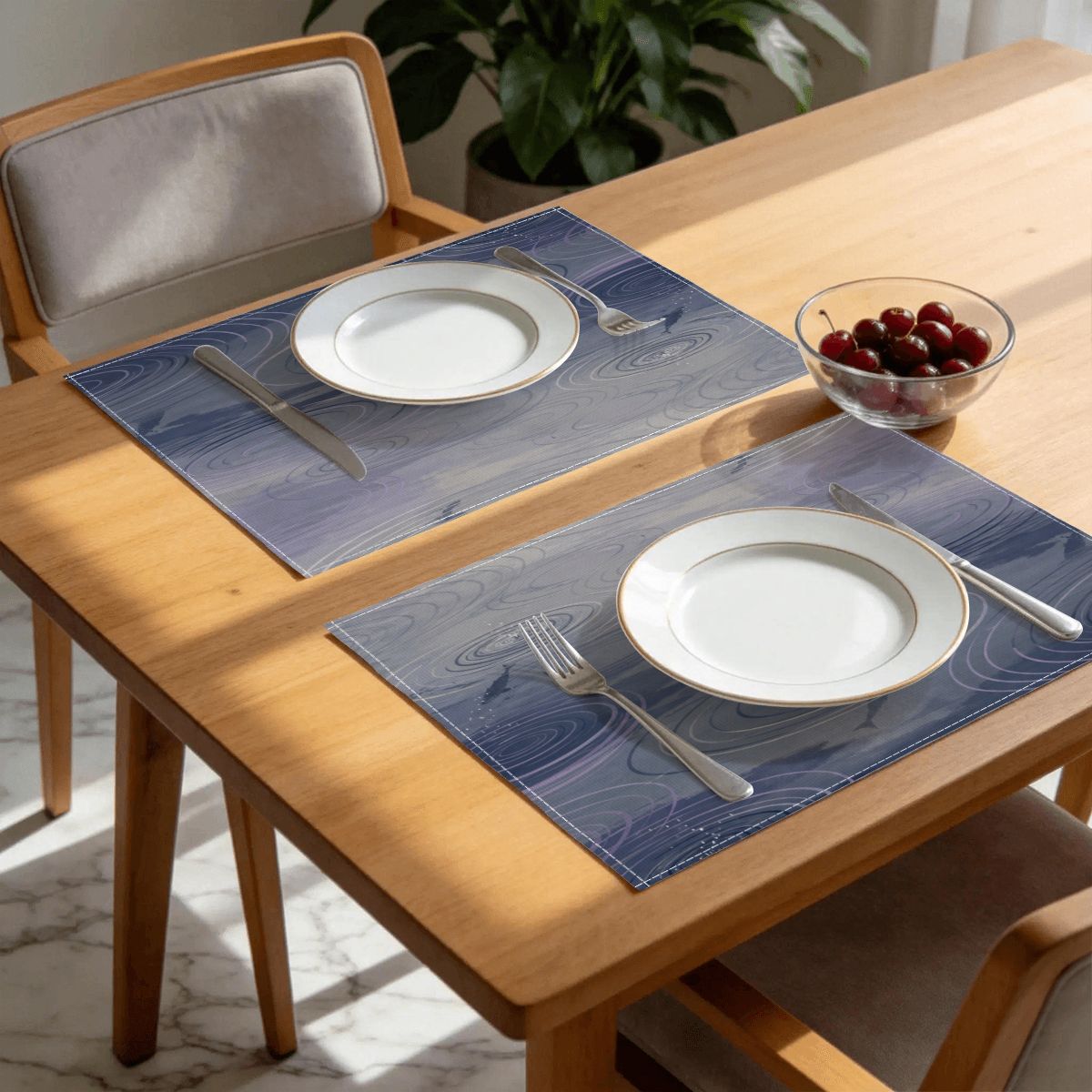 Faux Linen Placemats Set of 6