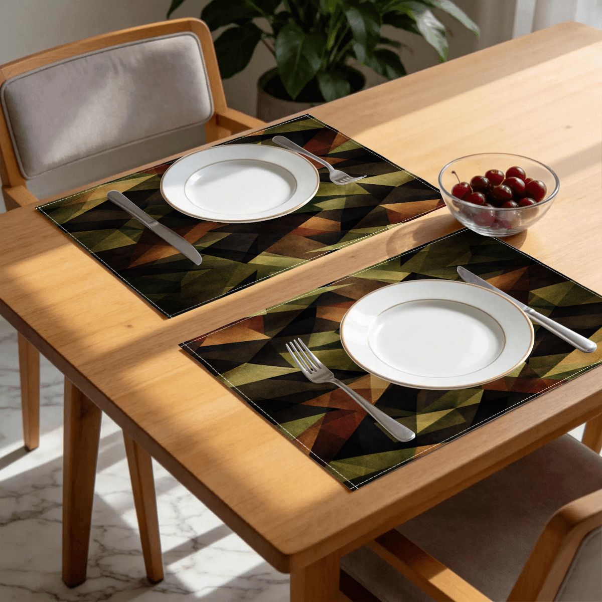 Faux Linen Placemats Set of 6