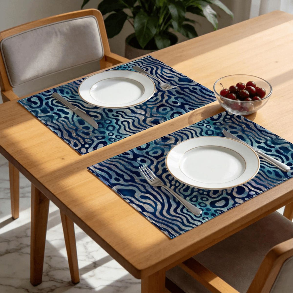 Faux Linen Placemats Set of 6