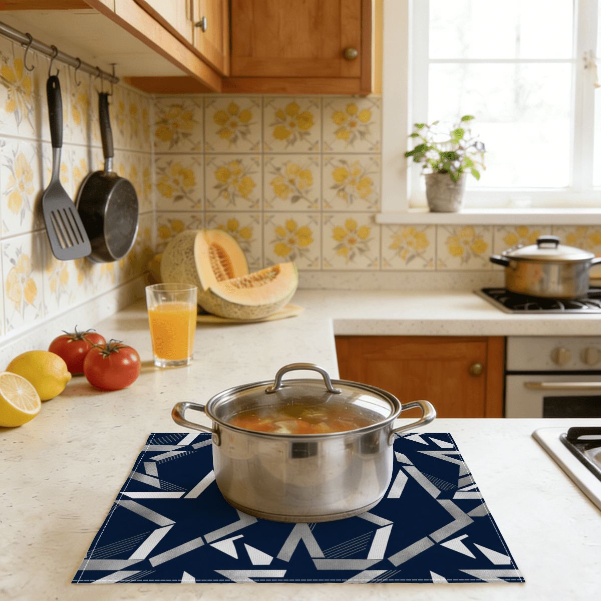 Faux Linen Placemats Set of 6