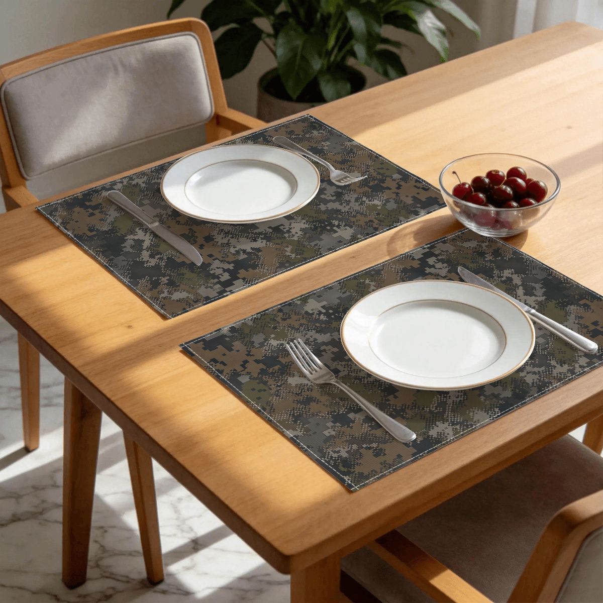 Faux Linen Placemats Set of 6