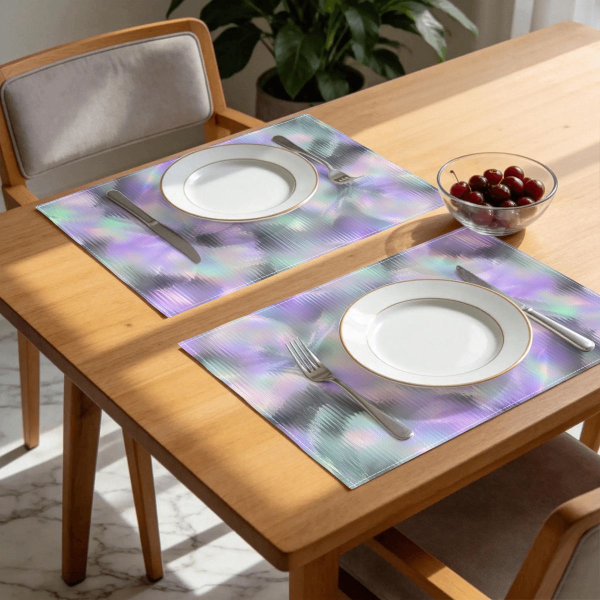Faux Linen Placemats Set of 6
