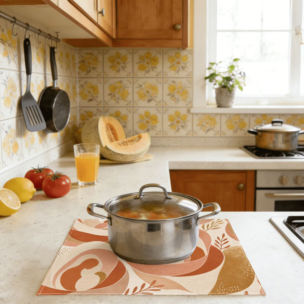 Faux Linen Placemats Set of 6