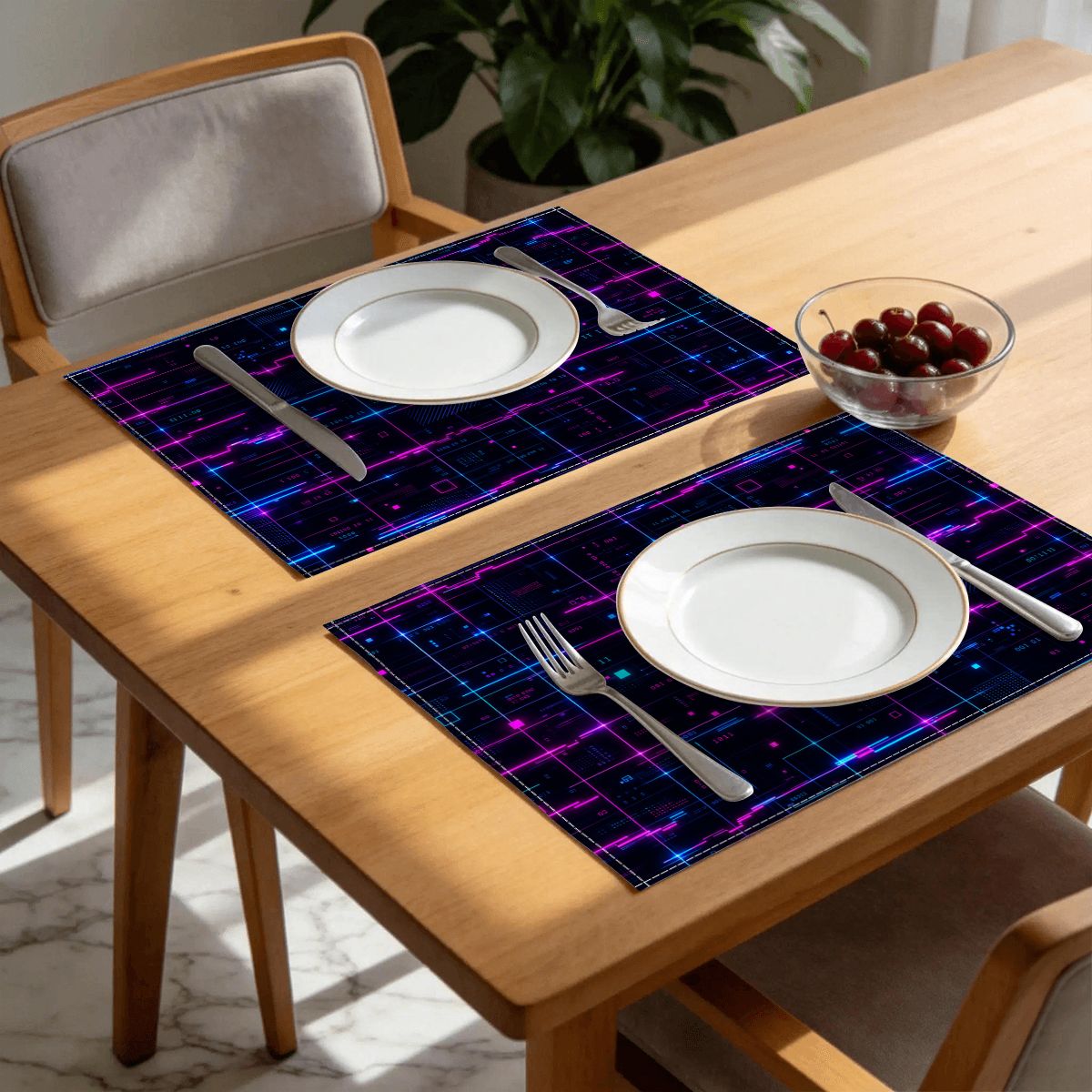 Faux Linen Placemats Set of 6