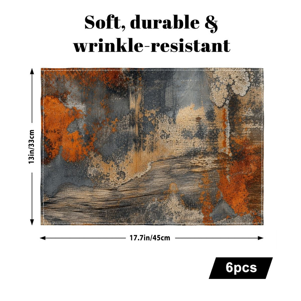 Faux Linen Placemats Set of 6