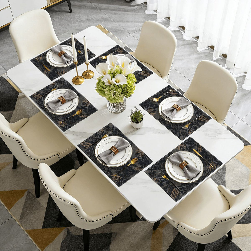Faux Linen Placemats Set of 6