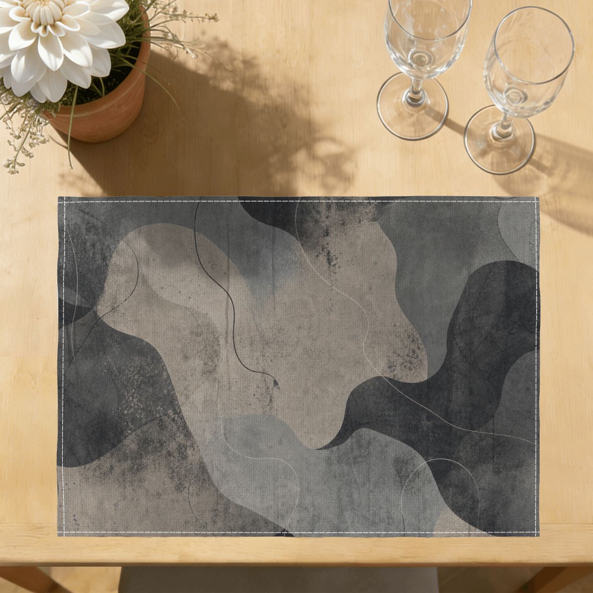 Faux Linen Placemats Set of 6