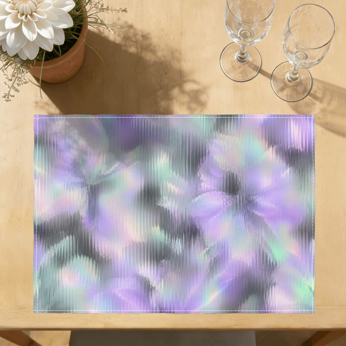 Faux Linen Placemats Set of 6