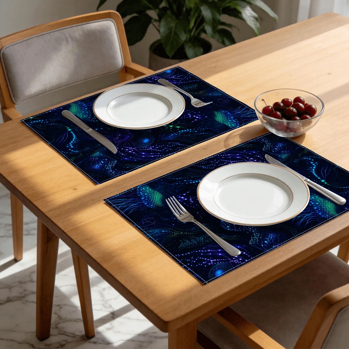 Faux Linen Placemats Set of 6